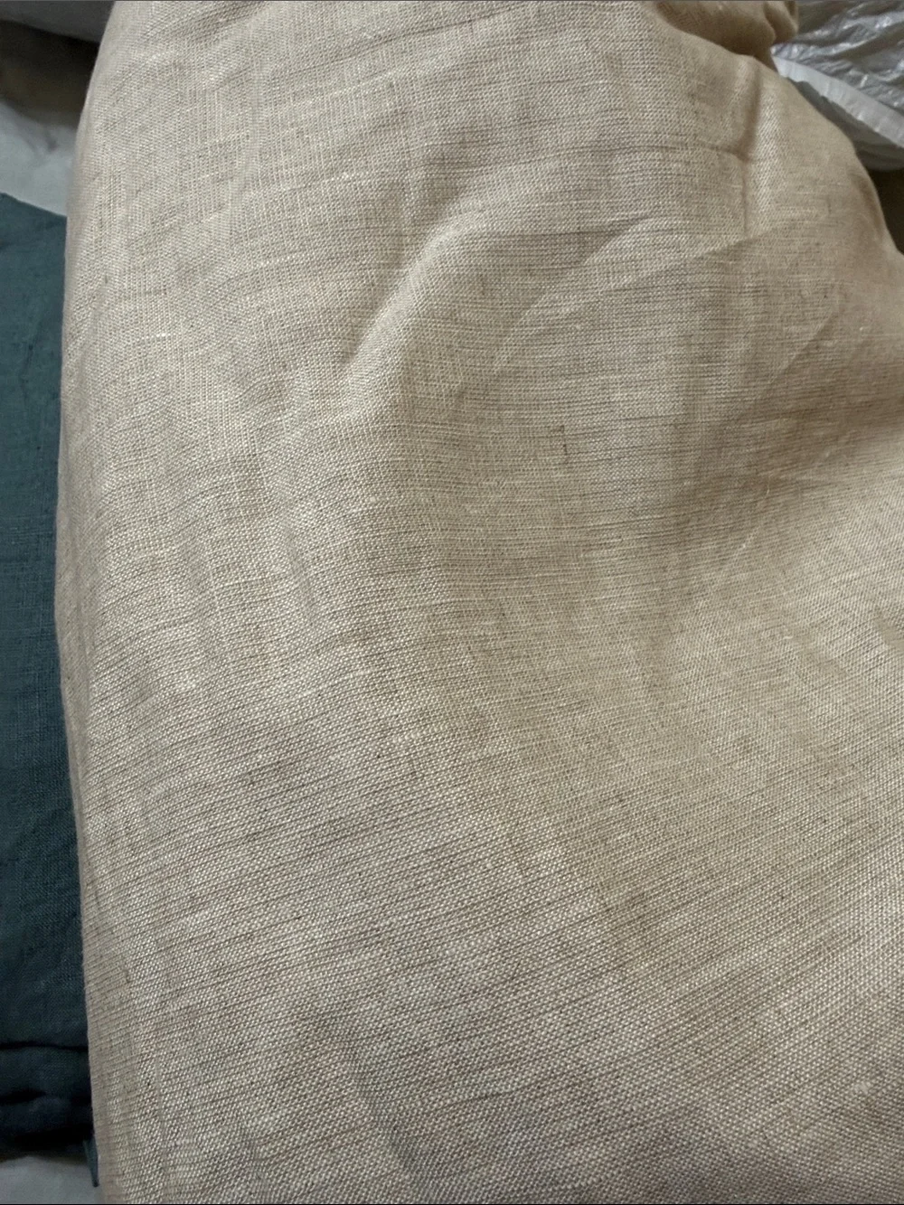 NWOT 96x96 Flax Linen Blackout Drapery Panels - Retail $308